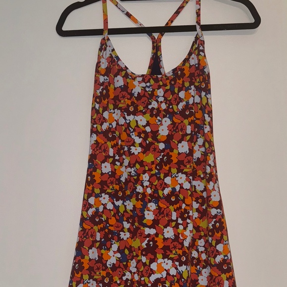 Outdoor Voice The Exercise Dress in Paprika Bloom Orange Floral - Picture 3 of 5